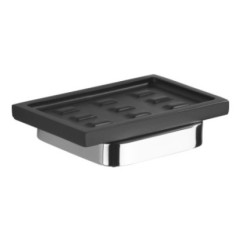 JOLLY porta sapone finitura vetro nero