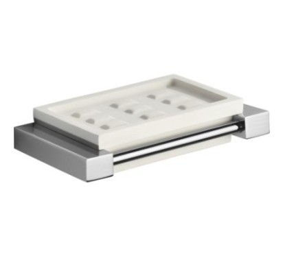 OSCAR porta sapone finitura vetro bianco