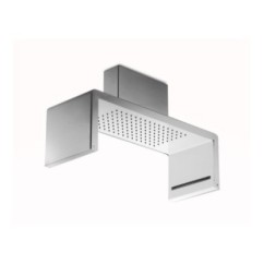 Soffione a soffitto 554x202 mm in acciaio inox lucido