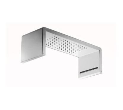 Soffione a controsoffitto 554x202 mm in acciaio inox lucido