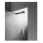Soffione a parete in acciaio inox + ABS 200x200 mm finitura bianco opaco/cromo