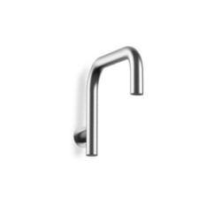Soffione a parete diam.35 in acciaio inox finitura acciaio spazzolato