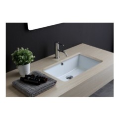 RETTANGOLARE lavabo sottopiano finitura bianco lucido