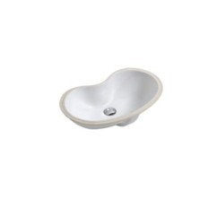SAGOMATO lavabo sottopiano finitura bianco lucido