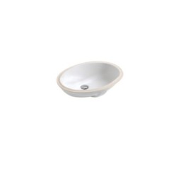 OVALE lavabo sottopiano finitura bianco lucido