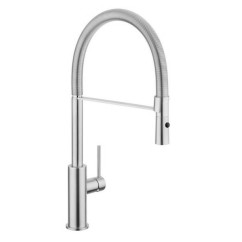 DYLAN Miscelatore monocomando lavello inox 316L bocca molla flessibile finitura satinato