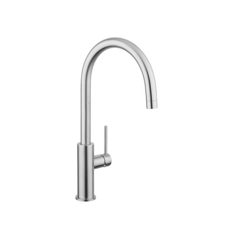 DYLAN Miscelatore monocomando lavello inox 316L canna tonda finitura pvd nero