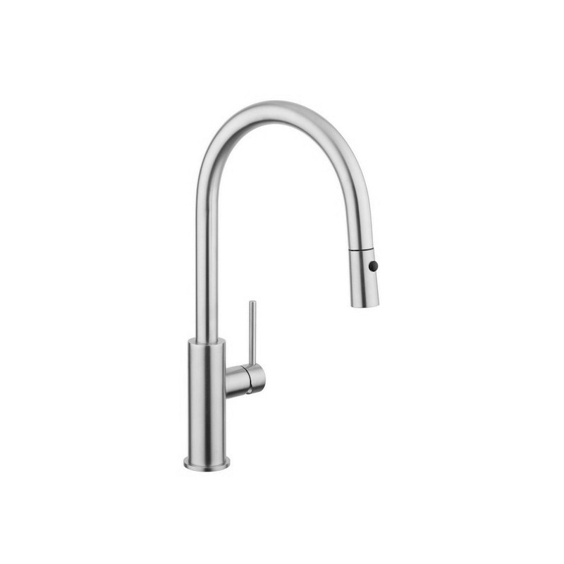 DYLAN Miscelatore monocomando lavello inox 316L docceta estraibile finitura pvd nero