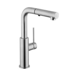 DYLAN Miscelatore monocomando lavello inox 316L docceta estraibile finitura pvd nero