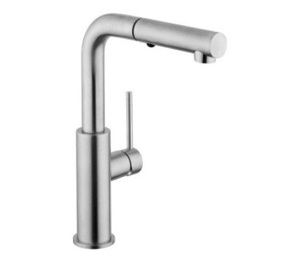 DYLAN Miscelatore monocomando lavello inox 316L docceta estraibile finitura pvd nero