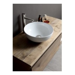 SKY lavabo d'appoggio finitura bianco lucido