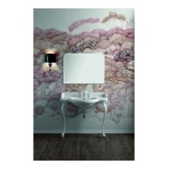 SOVEREIGN lavabo consolle 95 cm. + coppia gambe VENICE  finitura bianco lucido