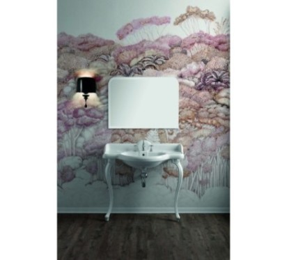 SOVEREIGN lavabo consolle 95 cm. + coppia gambe VENICE  finitura bianco lucido