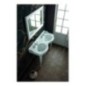 QUEEN lavabo consolle doppio bacino 120 cm. + coppia gambe QUEEN finitura bianco lucido
