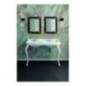 VENICE lavabo consolle doppio bacino 125 cm. + coppia gambe VENICE finitura bianco lucido