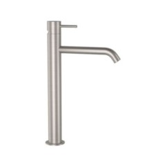 TOKYO STEEL Monocomando lavabo alto in acciaio inox senza scarico