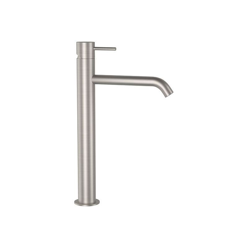 TOKYO STEEL Monocomando lavabo alto in acciaio inox senza scarico