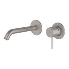 TOKYO STEEL Miscelatore monocomando lavabo da incasso in acciaio inox