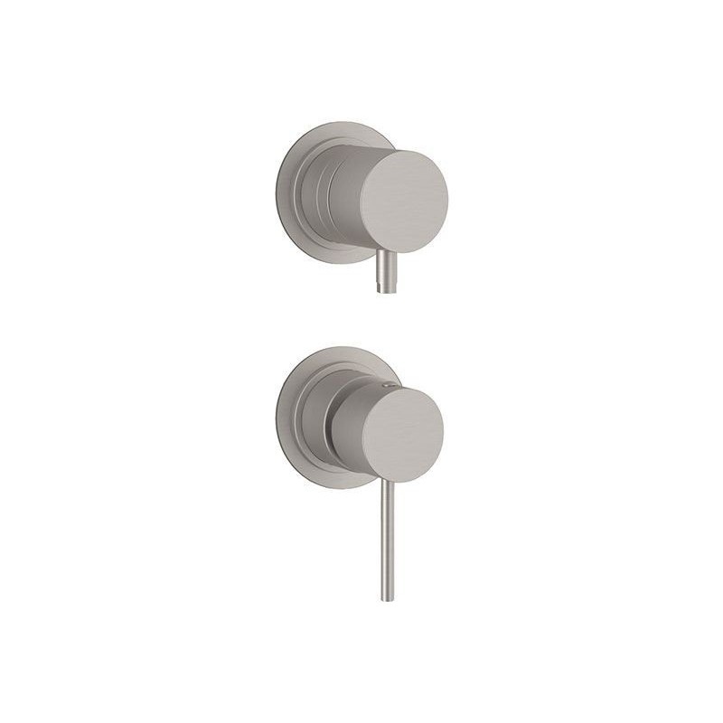 TOKYO STEEL Miscelatore monocomando per doccia con deviatore in acciaio inox