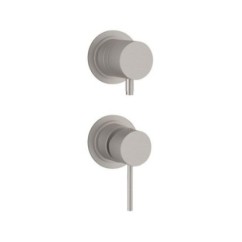 TOKYO STEEL Miscelatore monocomando per doccia con deviatore a 3 uscite in acciaio inox spazzolato