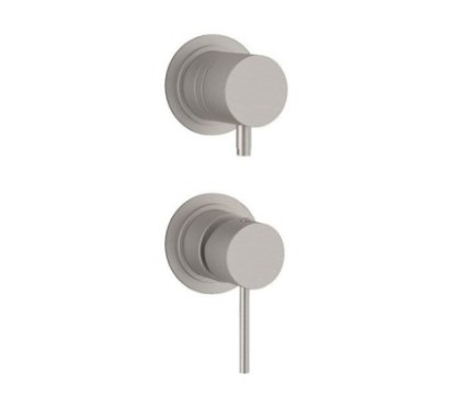 TOKYO STEEL Miscelatore monocomando per doccia con deviatore a 3 uscite in acciaio inox spazzolato