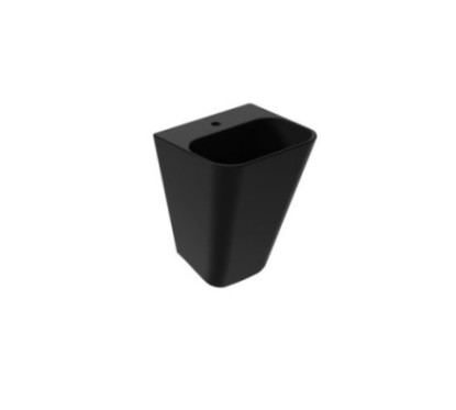 MEG11 lavabo sospeso cm 45x40 monoforo finitura nero