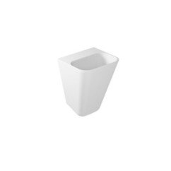 MEG11 lavabo sospeso cm 45x40 senza foro rubinetto finitura bianco mat