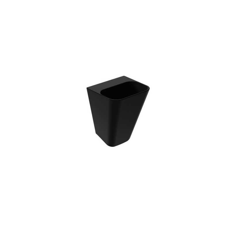 MEG11 lavabo sospeso cm 45x40 senza foro rubinetto finitura nero