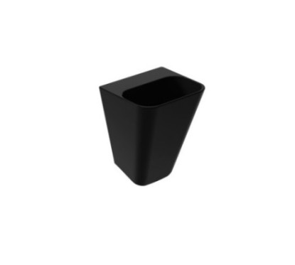 MEG11 lavabo sospeso cm 45x40 senza foro rubinetto finitura nero
