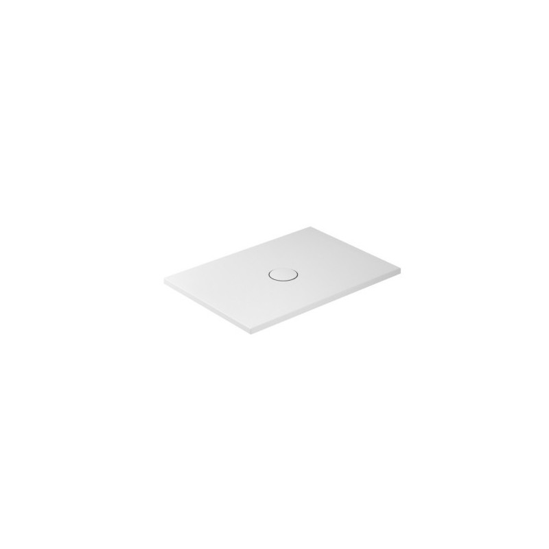 FOLIA Piatto doccia ceramica rettangolare cm. 100x80 finitura bianco matt altezza 3cm
