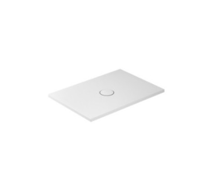 FOLIA Piatto doccia ceramica rettangolare cm. 100x80 finitura bianco matt altezza 3cm