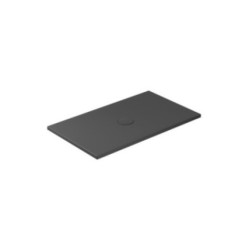 FOLIA Piatto doccia ceramica rettangolare cm. 120x70 finitura nero matt altezza 3cm