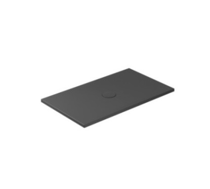 FOLIA Piatto doccia ceramica rettangolare cm. 120x70 finitura nero matt altezza 3cm