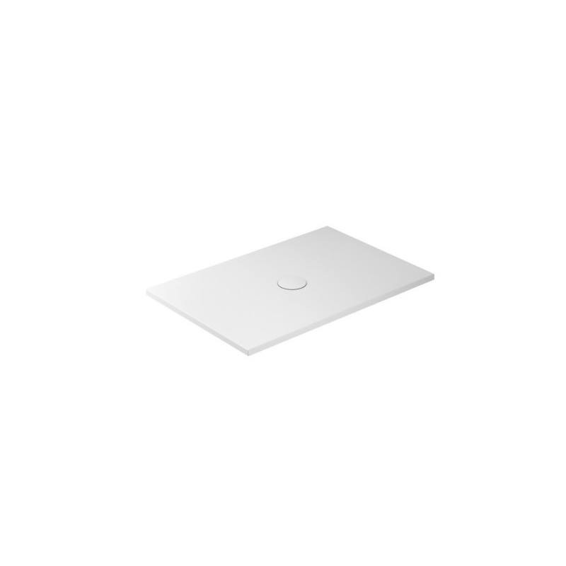 FOLIA Piatto doccia ceramica rettangolare cm. 120x80 finitura bianco matt altezza 3cm