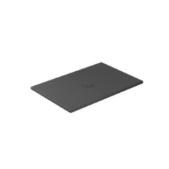 FOLIA Piatto doccia ceramica rettangolare cm. 120x80 finitura nero matt altezza 3cm