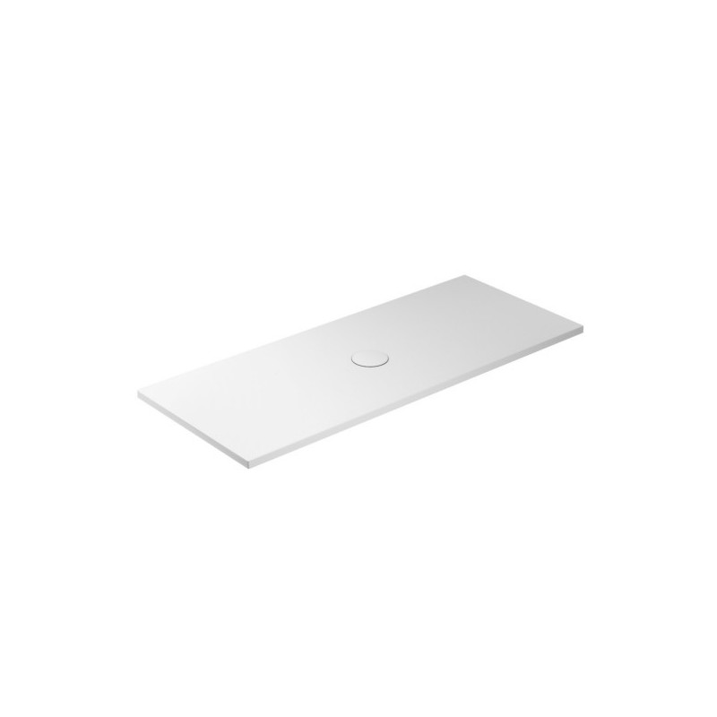FOLIA Piatto doccia ceramica rettangolare cm. 140x70 finitura bianco matt altezza 3cm