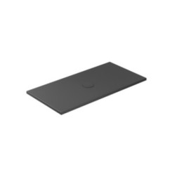 FOLIA Piatto doccia ceramica rettangolare cm. 140x70 finitura nero matt altezza 3cm