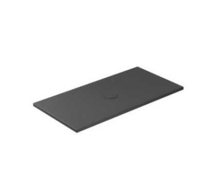 FOLIA Piatto doccia ceramica rettangolare cm. 140x70 finitura nero matt altezza 3cm