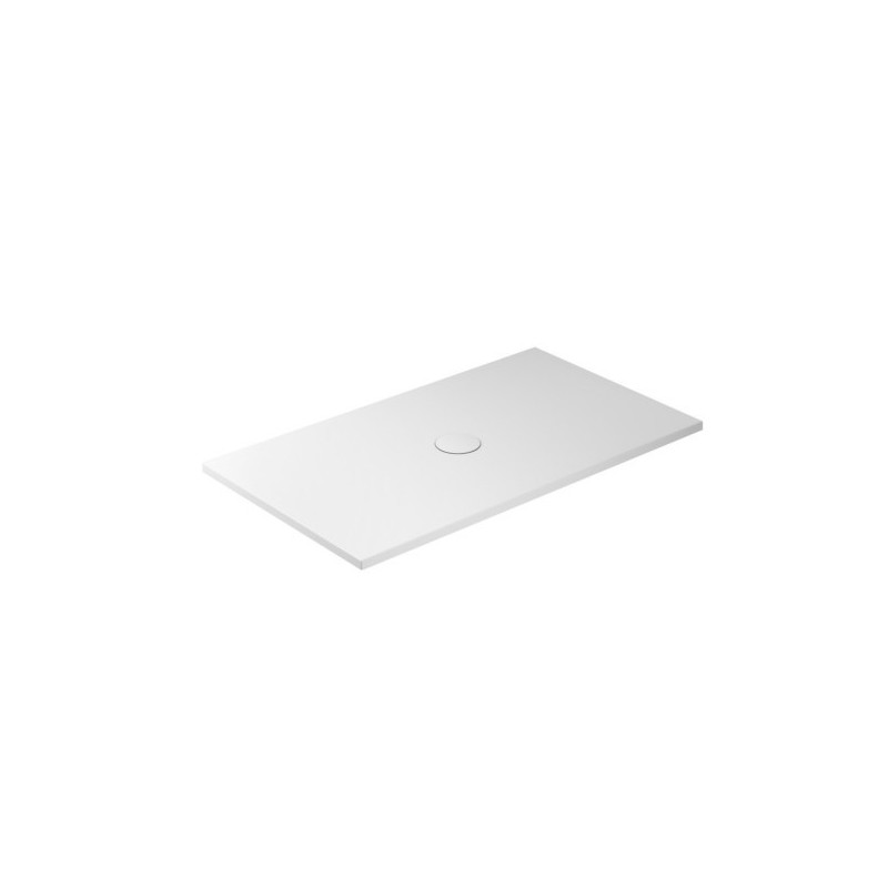FOLIA Piatto doccia ceramica rettangolare cm. 140x80 finitura bianco matt altezza 3cm
