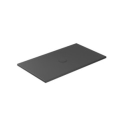 FOLIA Piatto doccia ceramica rettangolare cm. 140x80 finitura nero matt altezza 3cm