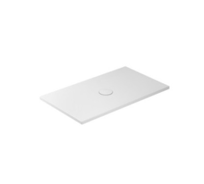 FOLIA Piatto doccia ceramica rettangolare cm. 160x80 finitura bianco altezza 3cm