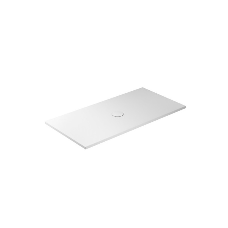 FOLIA Piatto doccia ceramica rettangolare cm. 160x80 finitura bianco matt altezza 3cm