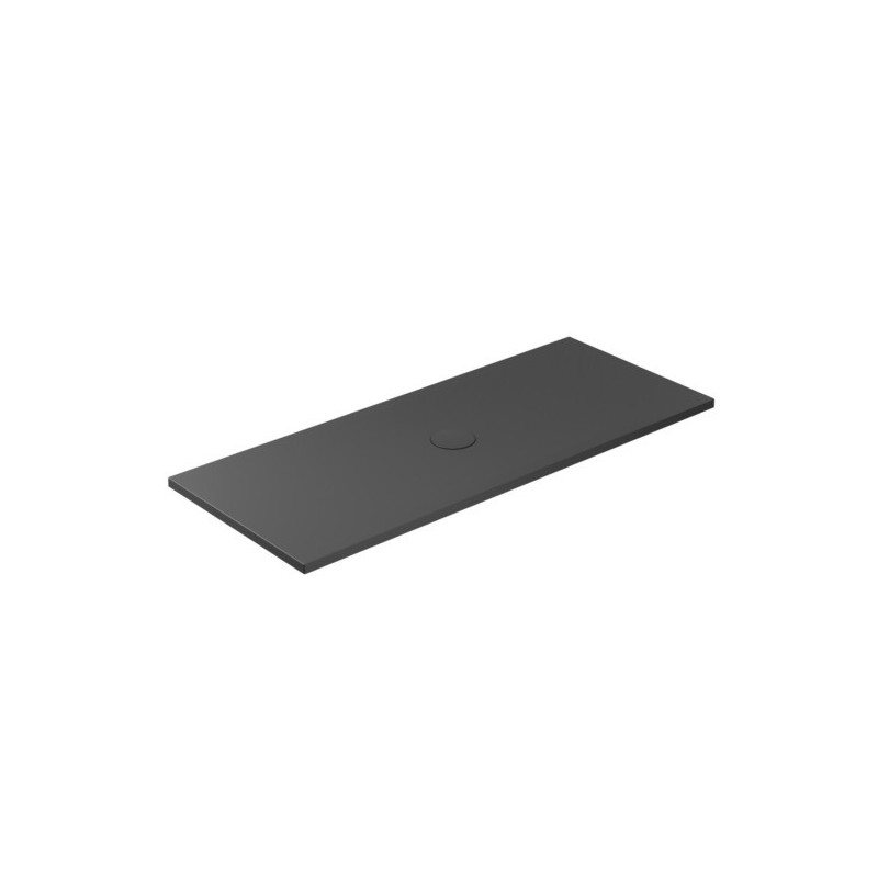 FOLIA Piatto doccia ceramica rettangolare cm. 170x70 finitura nero matt altezza 3cm