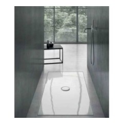 FOLIA Piatto doccia ceramica rettangolare cm. 90x70 finitura bianco altezza 3cm