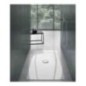 FOLIA Piatto doccia ceramica rettangolare cm. 90x70 finitura bianco altezza 3cm