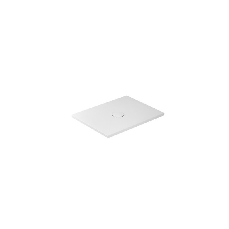 FOLIA Piatto doccia ceramica rettangolare cm. 90x70 finitura bianco matt altezza 3cm