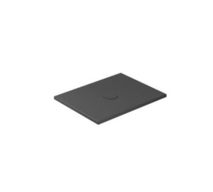 FOLIA Piatto doccia ceramica rettangolare cm. 90x70 finitura nero matt altezza 3cm