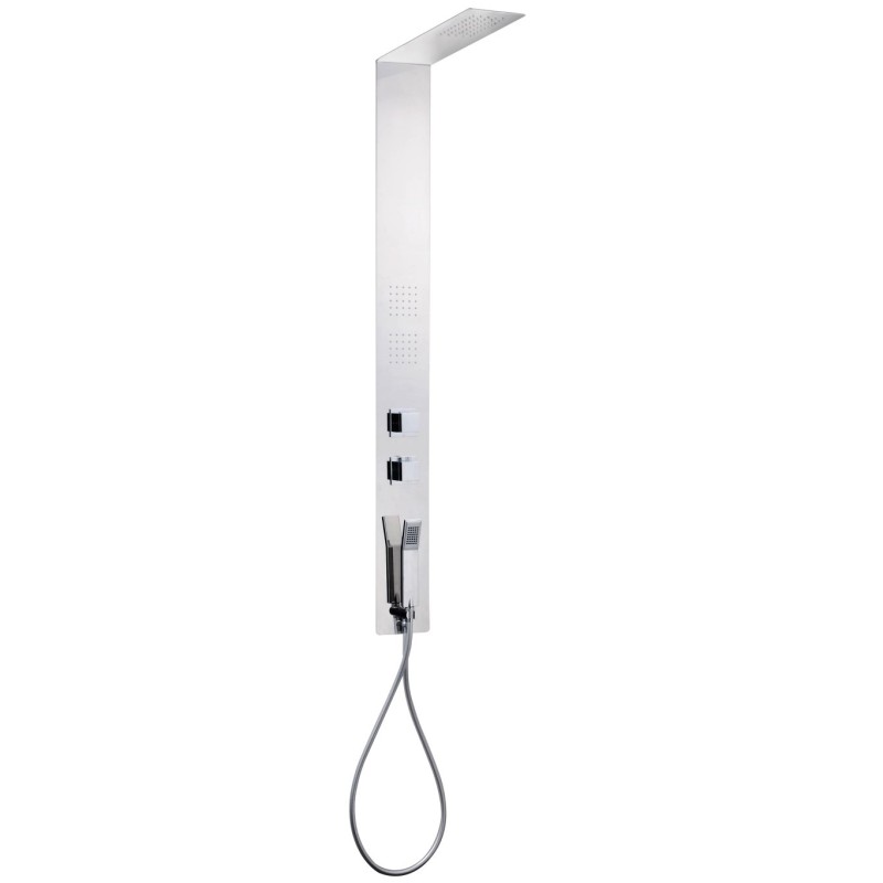 HIMEROS Set colonna totem da incasso 1430x145x3 mm in acciaio Aisi 304