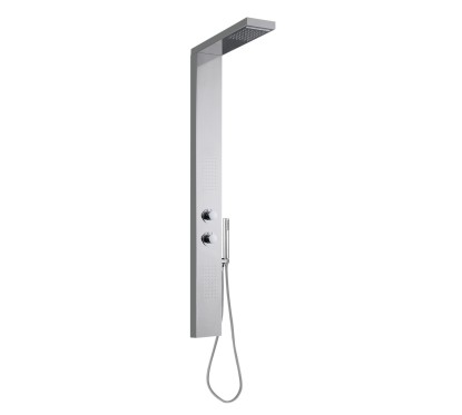 ERMES Set colonna mezzo totem 1500x150x75 mm in acciaio Aisi 304