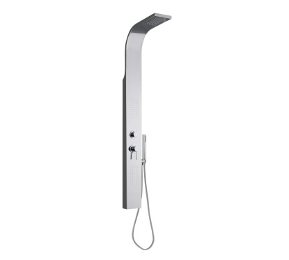 CRIO Set colonna mezzo totem 1500x150x75 mm in acciaio Aisi 304